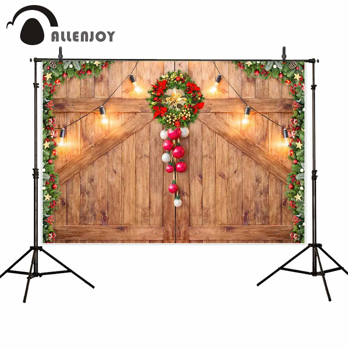 Allenjoy Фотофон с рождественской елкой Зимний год декоративный камин олень огни фон для фотостудии