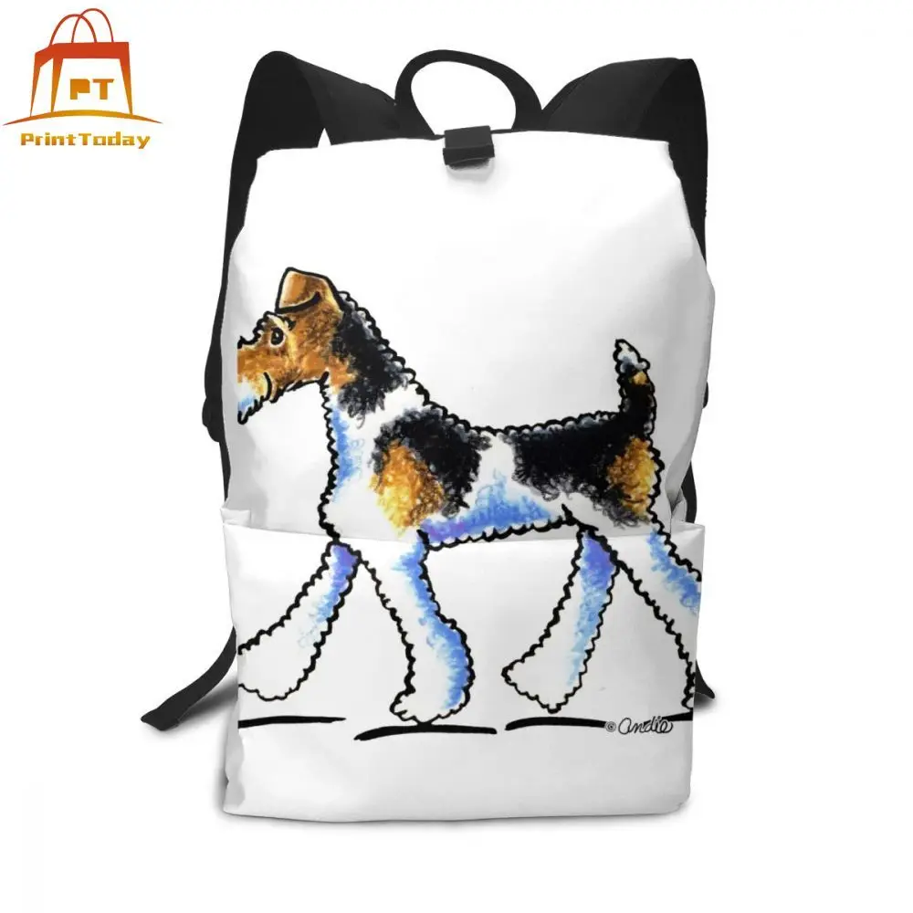 Best Wire Fox Terrier Backpack Wire Fox Terrier Backpacks Men #039;s Women #039;s Print Bag High quality Teenage Bags