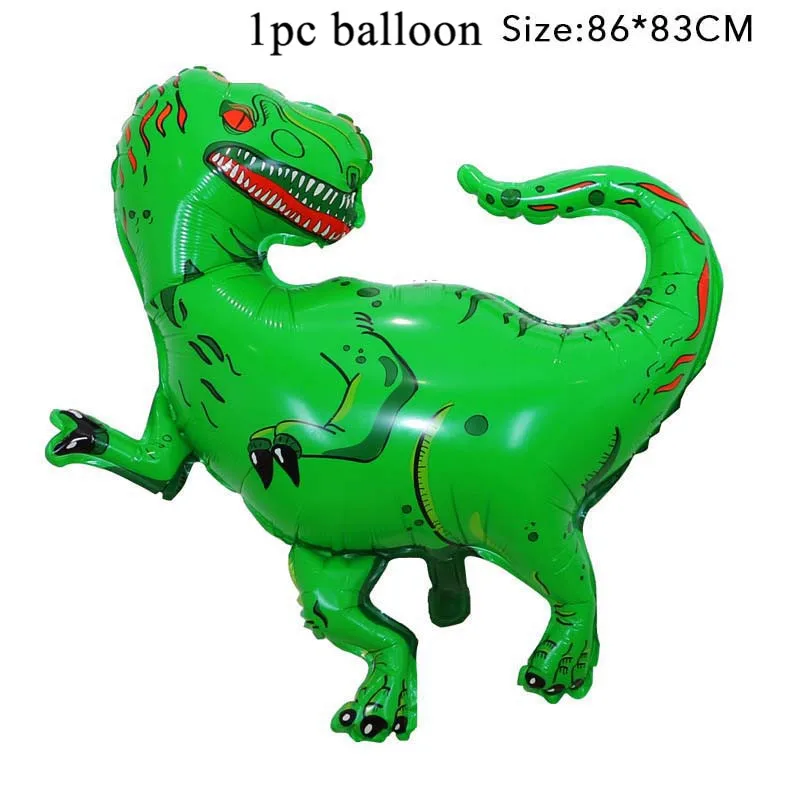 1pc large balloon 1 Динозавр ПВХ фольга Висячие завитки динозавр день рождения украшения Детские сувениры Юрский динозавр Потолочные Подвесные гирлянды принадлежности - Цвет: 1pc large balloon 1