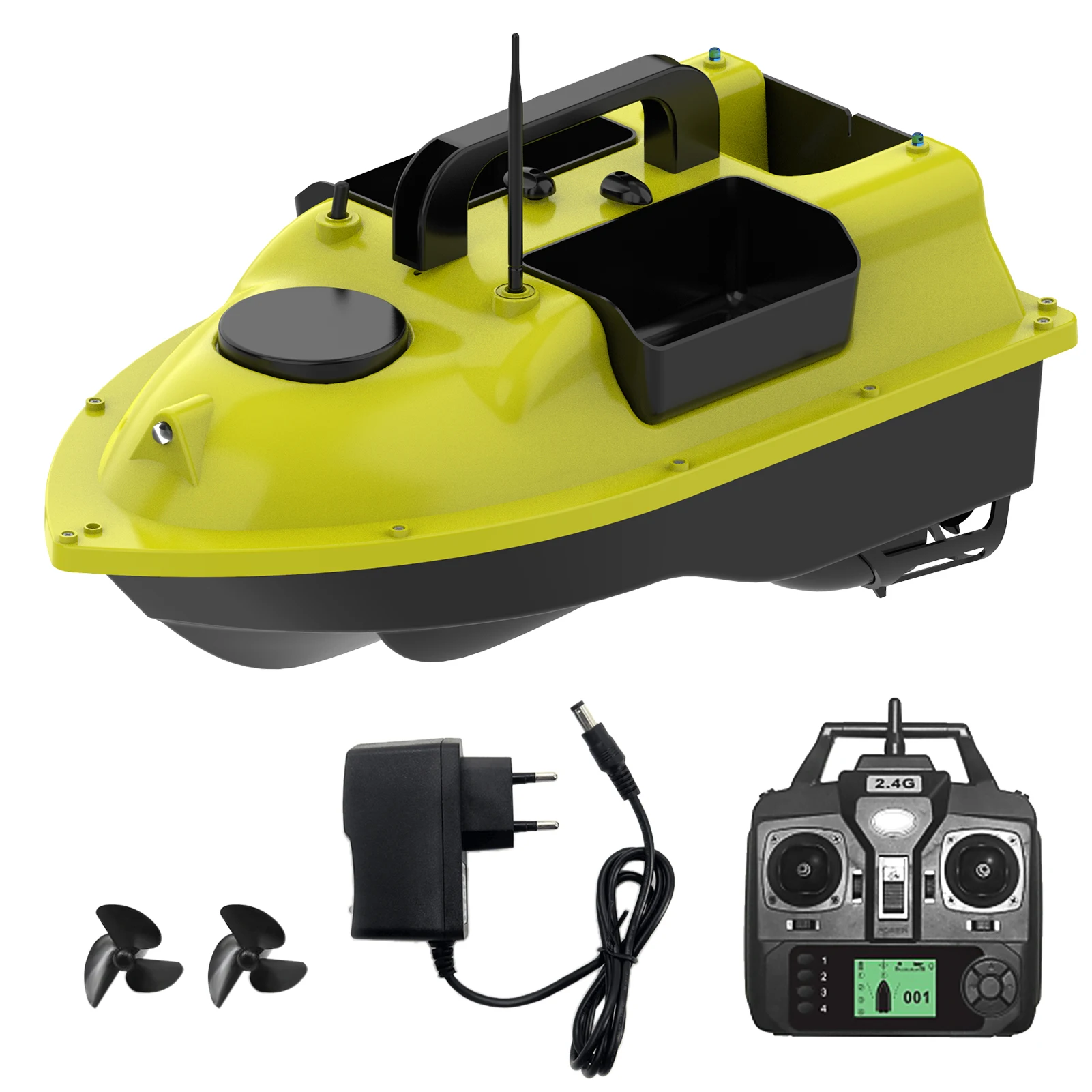 4pcsGPSFishingBaitBoatAutomaticBaitBoatwith400500MRemote
