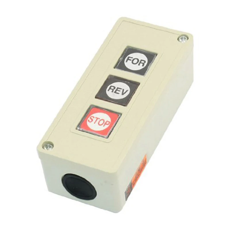 

Forward Reverse Stop Momentary Push Button Control Switch TPB/3, AC 250V, 3 Amp