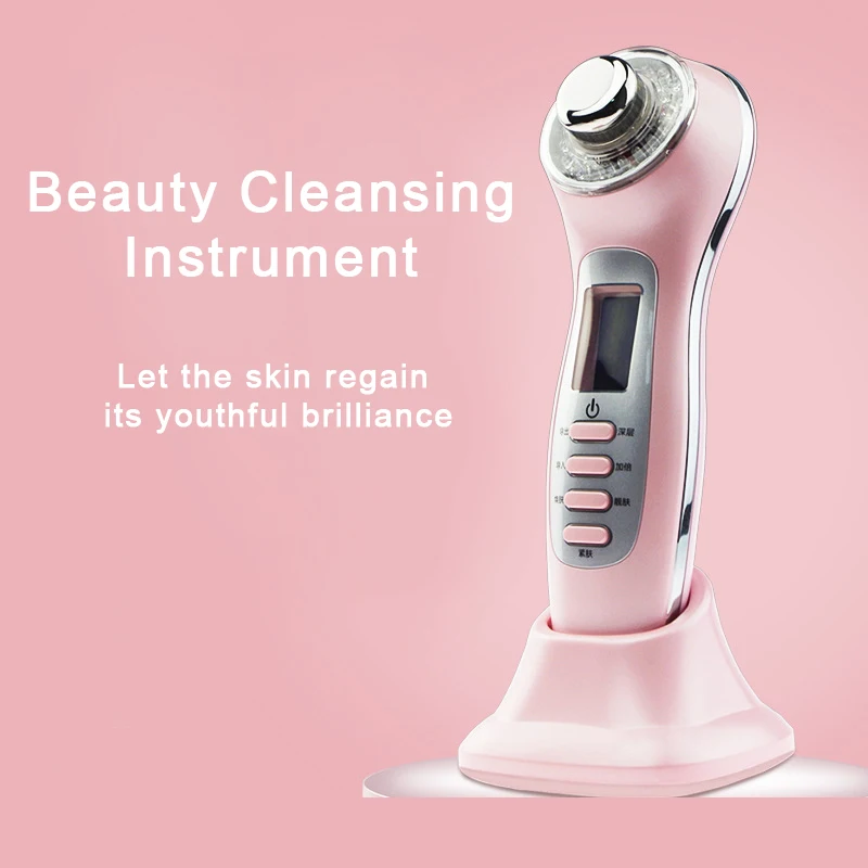 Beauty Cleansing Equipment Ultrasound Radiofrequency Positive Negative Ion Ultrasonic Import Export LED Micro Vibration Massage