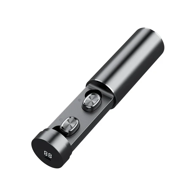 B9 TWS беспроводные наушники Bluetooth V5.0 наушники-вкладыши 8D HIFI стерео спортивные Игровые наушники светодиодный цифровой дисплей для Xiaomi samsung - Цвет: Black
