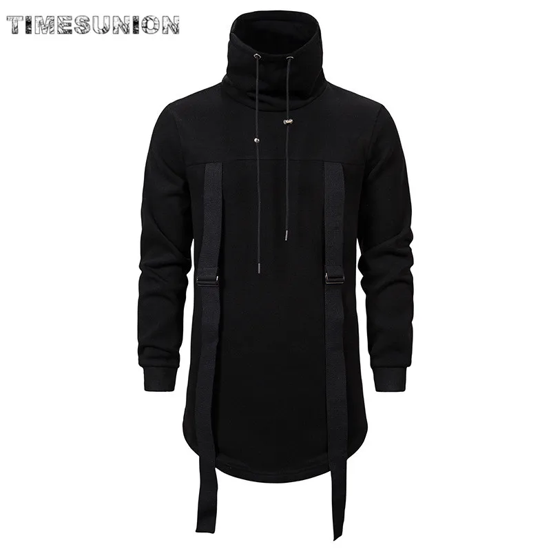 

2020 Spring Trend New High-neck Mens Sweatshirt Dark Black Long Loose Assassin Sweatshirt