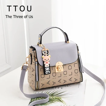 

2020 New Trend For Women's Bag Square Luxury Designer Handbag High Quality Pu Leather Female Shoulder Crossbody Sling Bags
