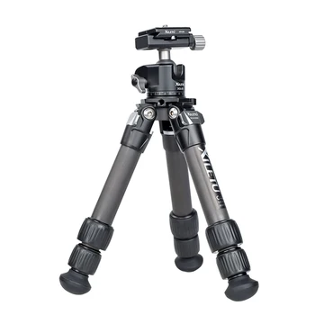 

XILETU Lightweight Stable Carbon Fiber Tripod w 360° Rotation Detachable Ball Head Mini Tabletop Stand For Digital Cameras DSLRS