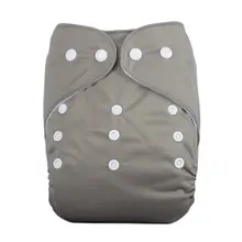 Couches en tissu de coton pour bébé de 0 à 3 ans, lavable, réutilisable, écologique, ajustable, imperméable 