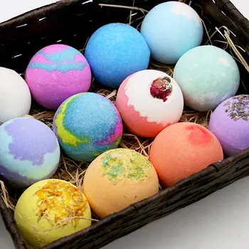

Oil Bath Essential Monochrome Ball Gift Box With Aromatherapy Essential Oil Explosion Ball Milk Bath Salt Ball
