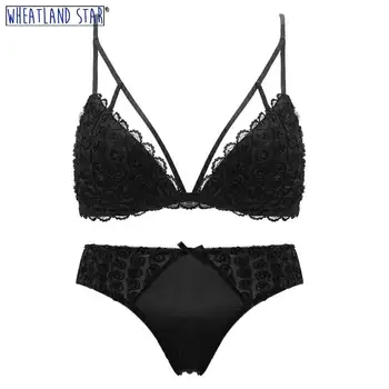 

Sexy Bra & Brief Sets Triangle Cup Bralette Set Intimate Underwear Lingerie Feminina Sexy Fashion French Style Women's Intimates