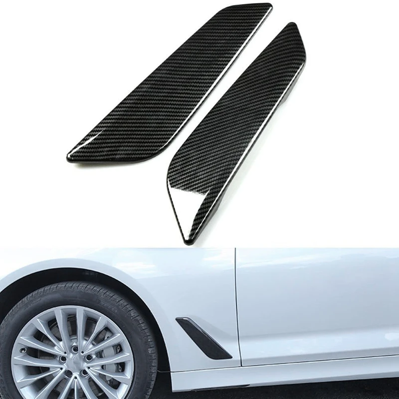 Для Bmw 5 серии G30 2 шт. глянцевый черный автомобиль боковое крыло воздушный поток крыло решетка выход Впускное отверстие крышка