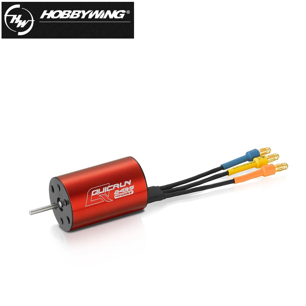 

1pcs HobbyWing QuicRun 2435 4500KV brushless motor car motor for 1:18 1:16 On or Off-road Truck Monster rc car buggy
