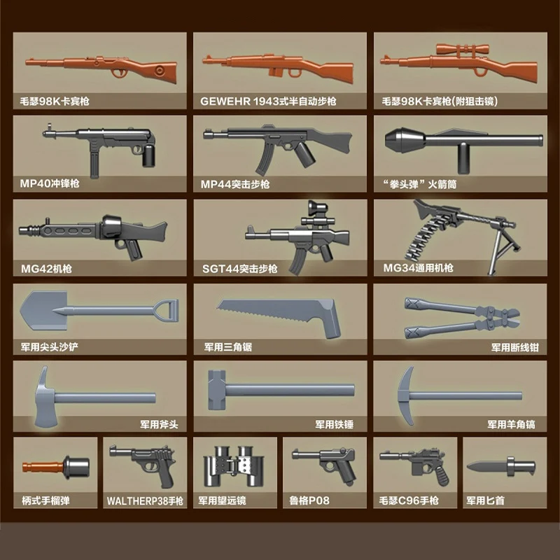 Billige 978PCS WW2 Military Tiger könig tank Bausteine Legoing Military WW2 Tank Soldat Waffe Armee Ziegel Kinder Spielzeug Für kinder