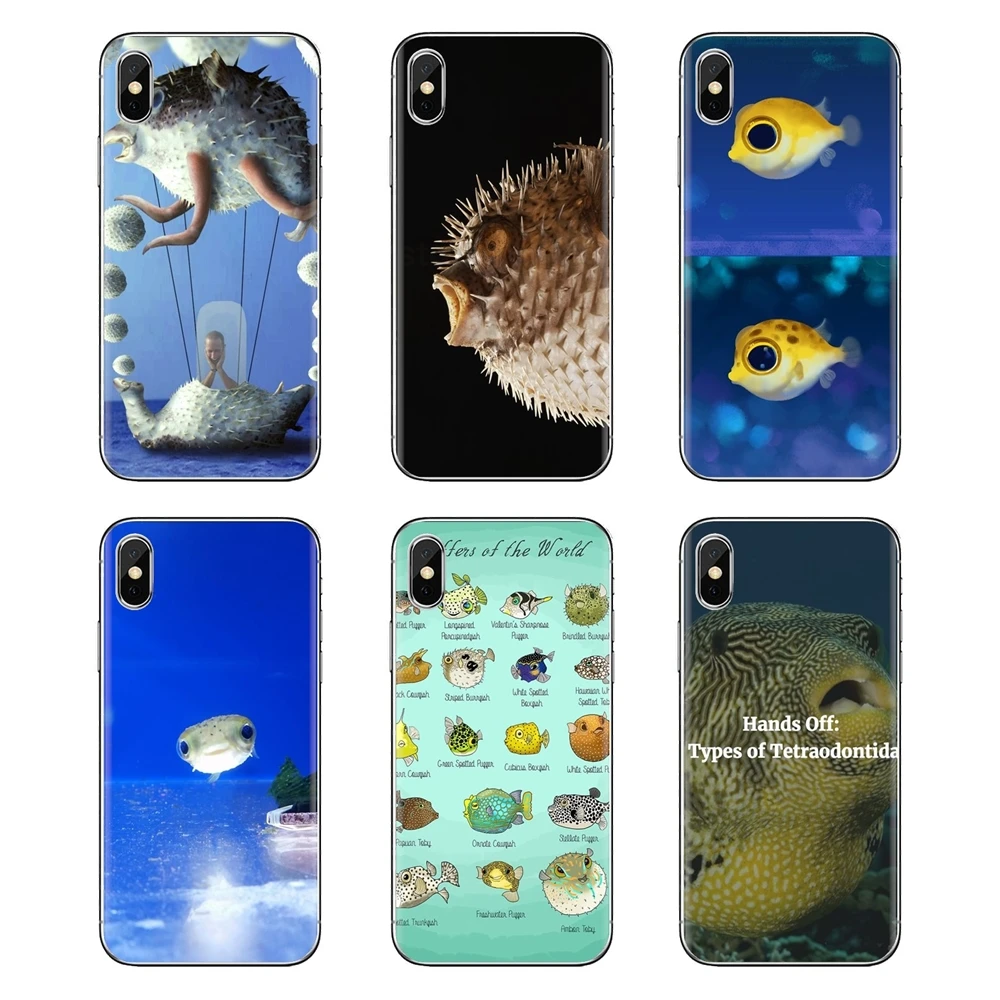Dangerous Animals Puffer Fish Transparent Soft Shell Cases For iPod Touch Apple iPhone 4 4S 5 5S SE 5C 6 6S 7 8 X XR XS Plus MAX |