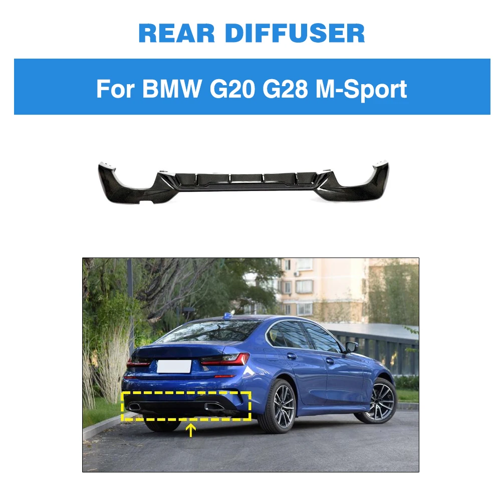 Диффузор для заднего бампера G20 G21 из углеродного волокна спойлер BMW 3 серии M Sport 2019