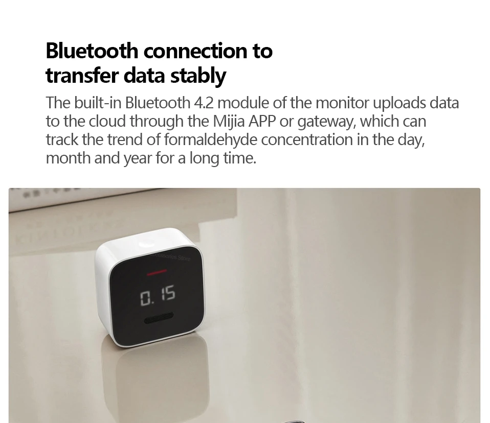 Xiaomi Mijia монитор формальдегида Bluetooth детектор газа Тестер качества воздуха OLED газоанализатор для дома безопасный с помощью приложения Mijia управление
