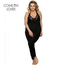 Comeonlover нижнее белье, ночное белье, v-образный вырез, удобное, плюс размер, нижнее белье с бретелькой, топ и кружевная ночная рубашка с отделкой, ночное белье RE80160