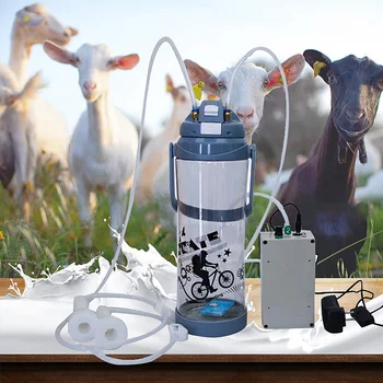 

3L Electric Milking Machine Cow Sheep Double Head Automatic Vacuum Pump Electric Milking Machine Impulse Milker For Cow Sheep