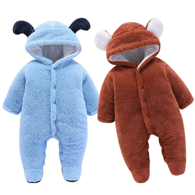 

Комбинезон для новорожденных, теплый хлопковый вельветовый костюм с капюшоном для девочек, комбинезон с длинными рукавами для мальчиков и девочек, Осень-зима