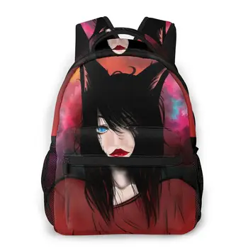 

2020 Large Capacity Cool Travel Backpacks New Pattern CAT GIRL Bag for Teenager