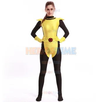 

High Quality Girl/Womens Adult Halloween Girl Kitty Pryde Cosplay Costumes Zentail Lycra Spandex Party Superhero Female Costume