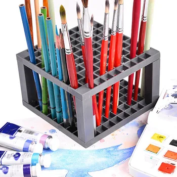 

96-well Grid Pen Holder Water-color Oil Brush Storage Rack Detachable Pen Holder