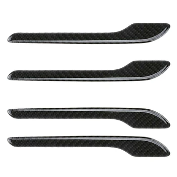 

for Tesla Model-3 Car Carbon Fiber Sticker Tesla 3 Outer Handle Carbon Fiber Sticker 4Pcs