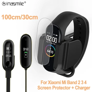 

Charger for Xiaomi Mi Band 4 3 2 Charger Cable Charger Smart Bracelet Mi Band 4 USB Data Charging Line Screen Protector