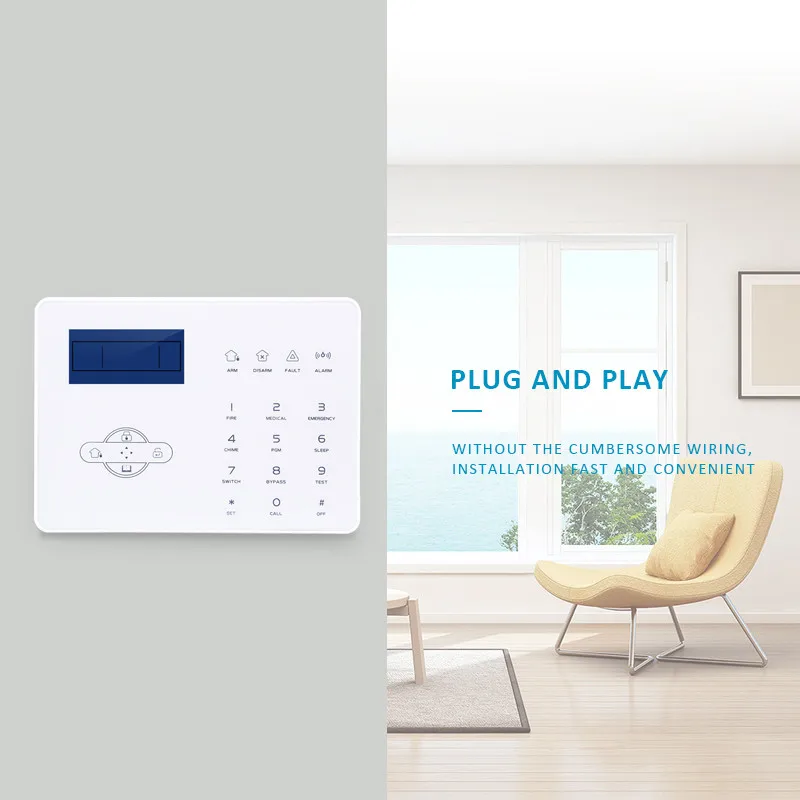 Meian ST-IIIB Wireless Gsm Alarm Home Smart Security Alarms With Touch Screen Pstn Gsm Intruder Alarm System