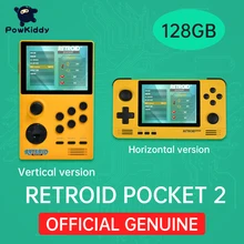 

NEW POWKIDDY Retroid Pocket 2 Retro Game Pocket Console 3.5-inch IPS Screen Android and Pandora Dual System Switching 3D Games