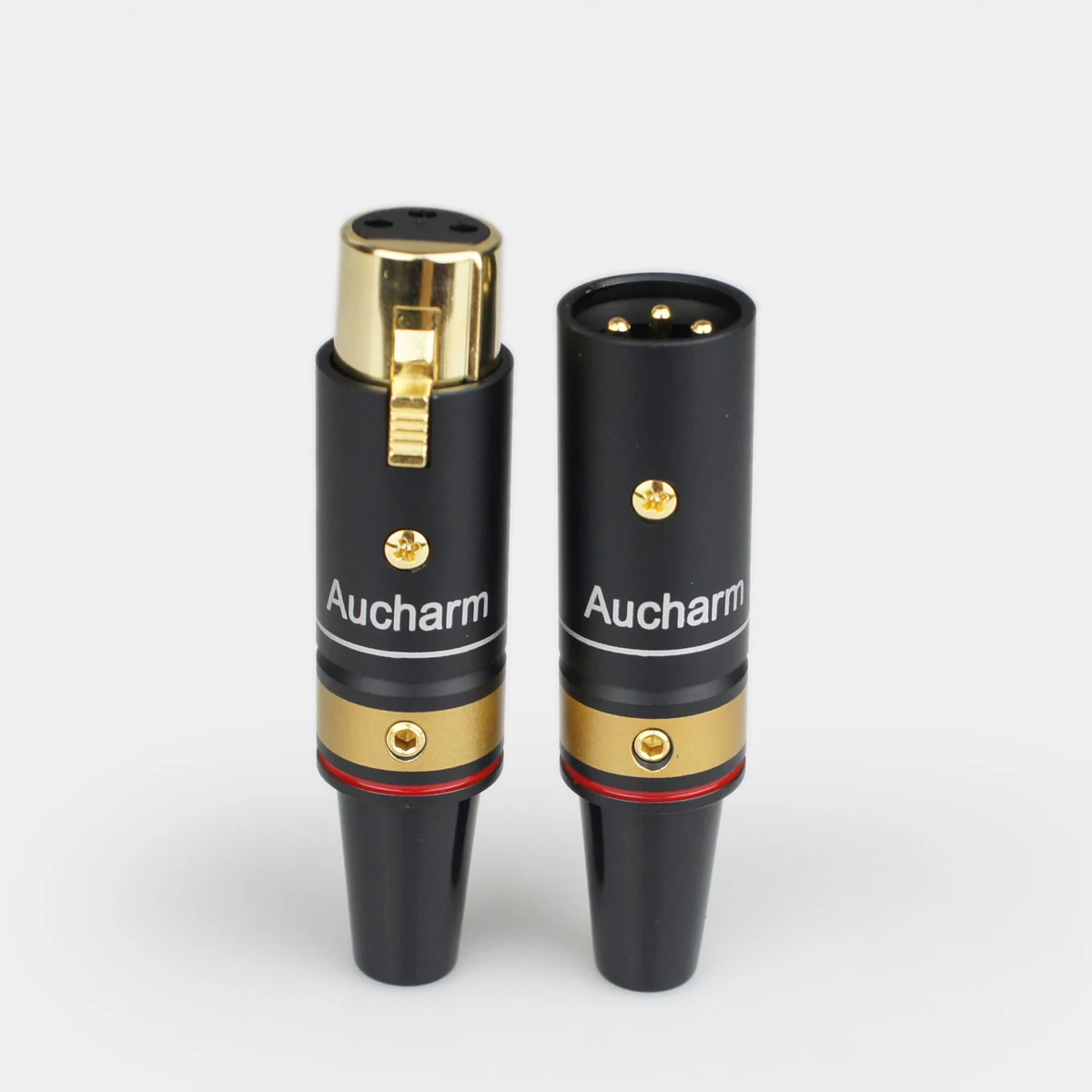 Алюминиевый корпус позолоченный Аудио Адаптер XLR 3Pin мужской/женский аудио адаптер соединитель конвертер HIFI баланс кабель G1045