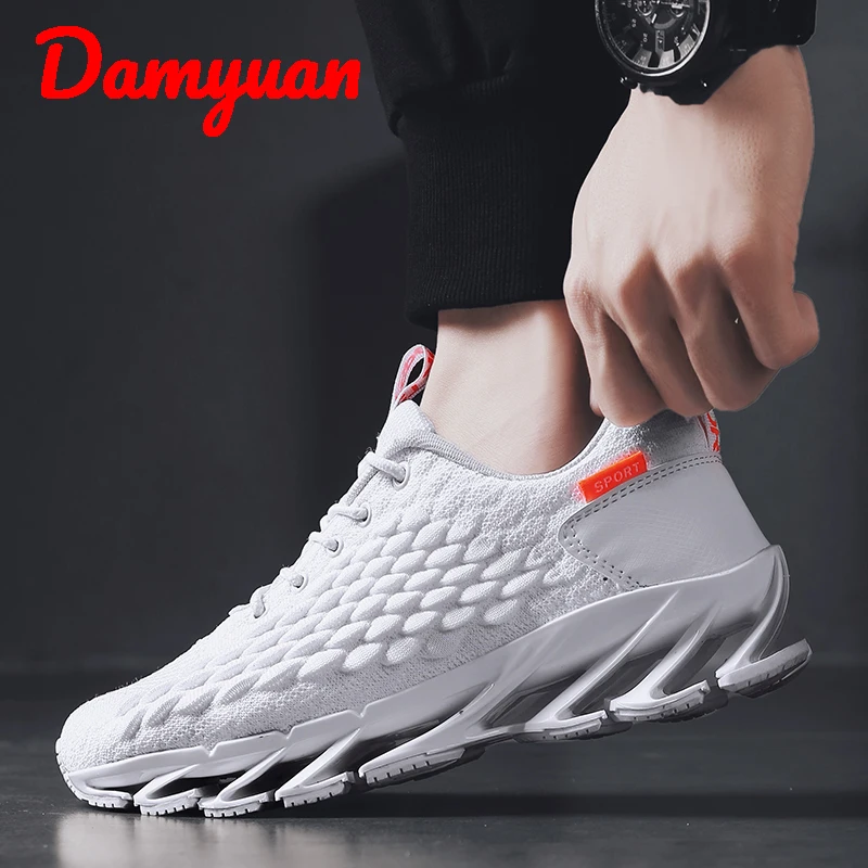 

Damyuan 2019 Winter New Blade Men's Warm and Comfortable Men sneakers Outdoor walking breathable running shoes Big Size 45