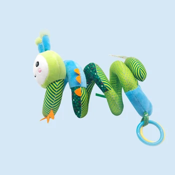 

For Newborns Clear Sound Kids Room Stroller Bed Bells Hanging Cute Bee Baby Spiral Rattle Toy Easy Clean Educational Soft Plush