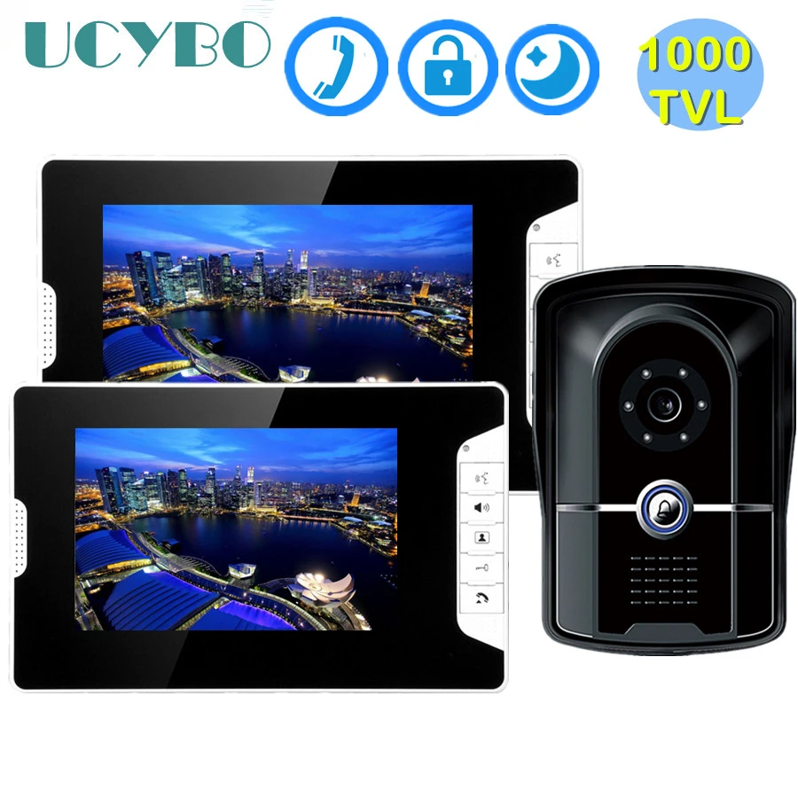 7 Video Intercom System Visual Speakerphone 1000tvl Infared Ir Doorbell Camera Wired Video Door Phone For Home Apartment Video Intercom Aliexpress