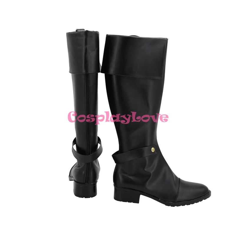 Identity V Cosplay Photographer Werewolf Joseph Black Cosplay Shoes Long Boots Leather CosplayLove For Halloween Christmas (2)