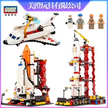 

The new 8815 space shuttle rocket launch center shenzhou 10, educational toys assembled children building blocks