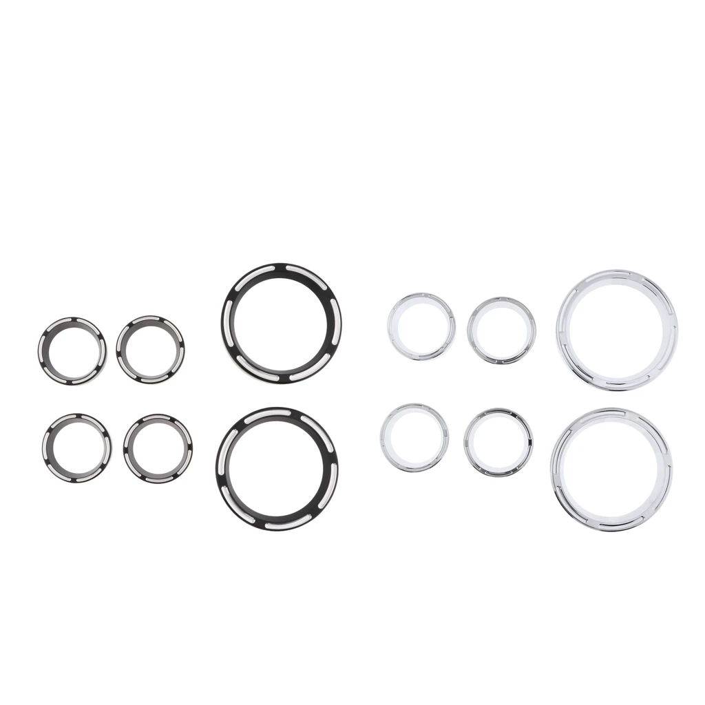 MagiDeal 2 Sets Burst Gauge Bezel Kit for Harley Street Electra-Glide