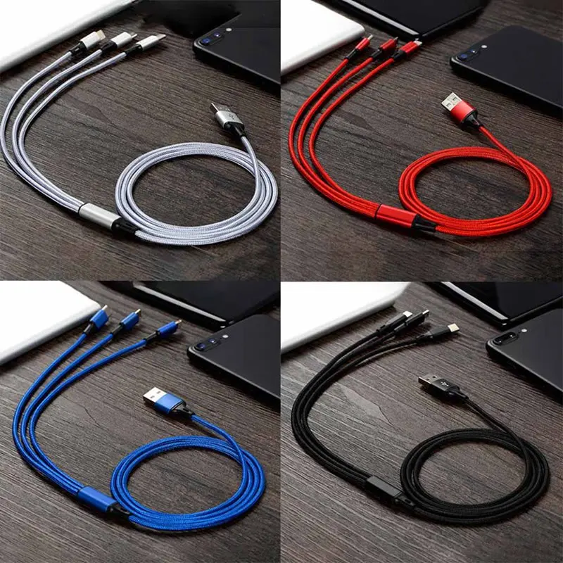 Мульти 3 в 1 Micro USB TypeC кабель для зарядки дизайн брелок Линия синхронизации данных для Iphone кабель освещения IOS Android samsung