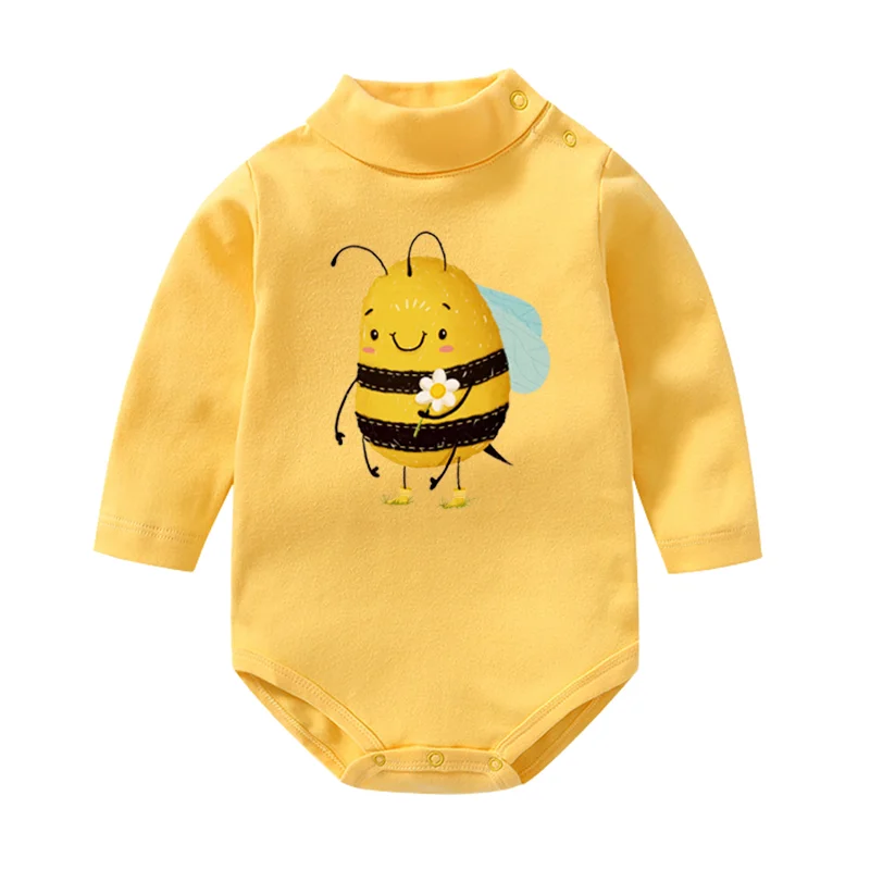 

Keescewow Newborn Baby Boy Clothes Long Sleeves Cotton Baby Girls Bodysuits Cartoon Bee Baby Jumpsuit