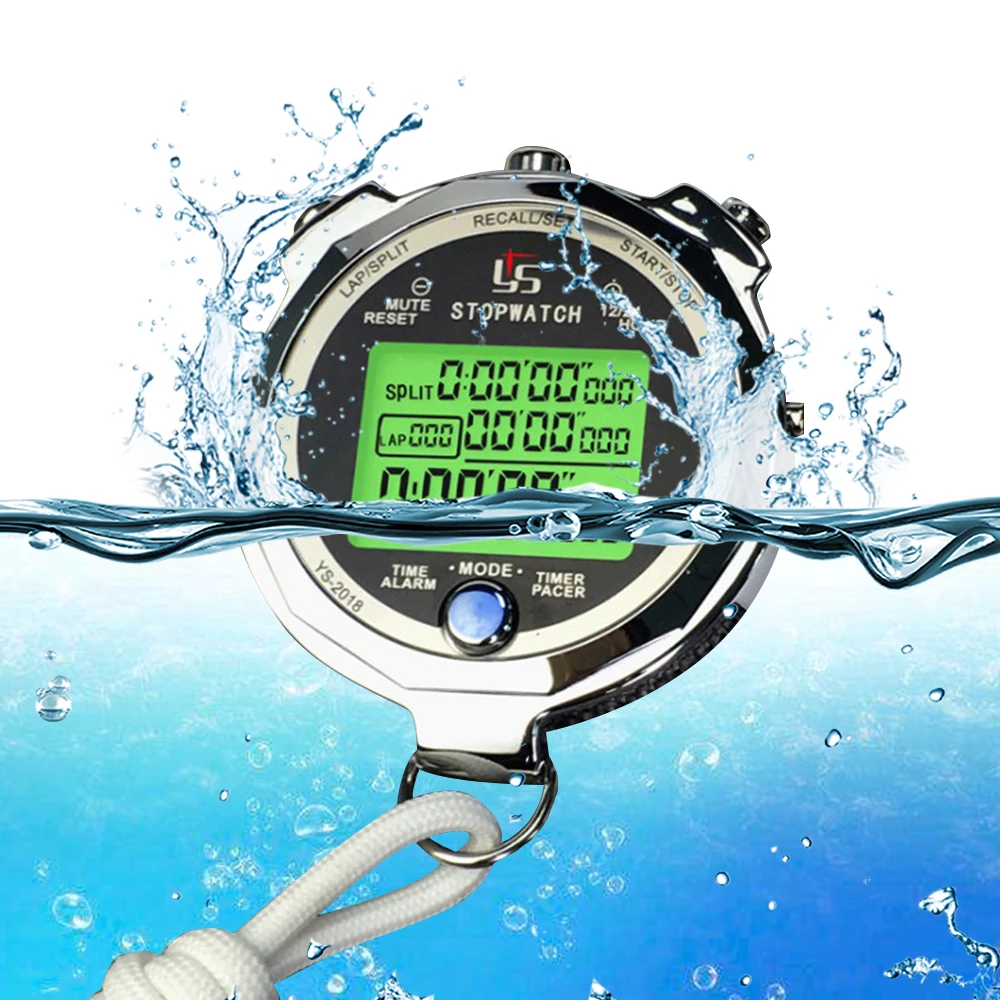 

Waterproof Stopwatch Timer Luminous A Thousandth 0.001 Second 100 Channels Memory Stopwatch For Running Training Track Field
