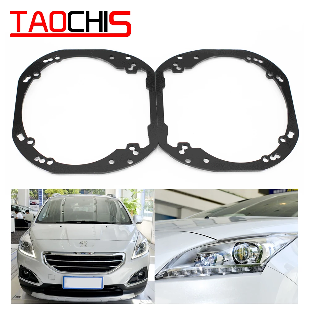 

Taochis Car Styling frame adapter module set DIY Bracket Holder for Dongfeng peugeot 3008 2013 2016 Hella 3r 5 Projector lens