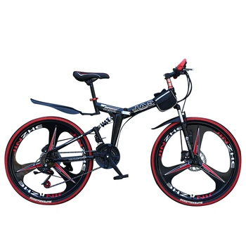 

JASIQ 24/26 Inch Wheel Adult Mountain Bike 24Speed Variable Speed Folding Road Sports Bicycle Men Spring Fork Racing Ride