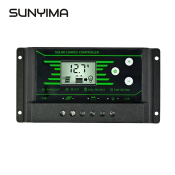 

SUNYIMA 30A Solar Charge Controller PWM Solar Panel Battery Regulator Dual USB 5V Output Solar Energy Solar Voltage Controller