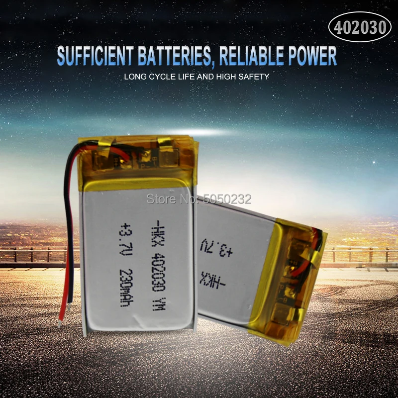 10 шт. 200 мАч 3,7 в 402030 литий-полимерный аккумулятор для gps MP4 камеры power Bank планшет электрические игрушки PAD DVD Lipo cells