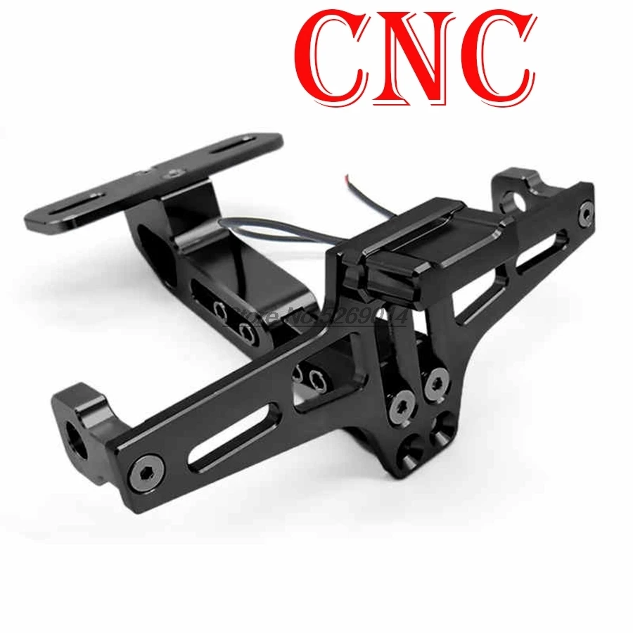 

LED CNC Aluminum Motorcycle License Registration Plate Holder cover For F800R Fz16 Yamaha Ktm Rc Ns 200 Enduro Motorcycle