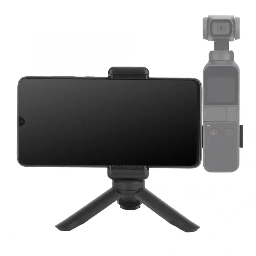 Lightweight Portable Securing Clip Clamp Bracket Mount Desktop Tripod for DJI OSMO Pocket and Mobile Phone Universal Phone Tripod Adapter