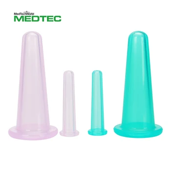 

4Pcs/Set Silicone Facial Massage Cups Vacuum Cupping Therapy Face Lifting Massageador Face Care Anti-wrinkle Treatment Tool