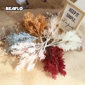 

1 Bouquet Artificial Plant Silk Pine Grass Fake Leaf Foggy for Handmade DIY Home Garden Wedding Table Decoration
