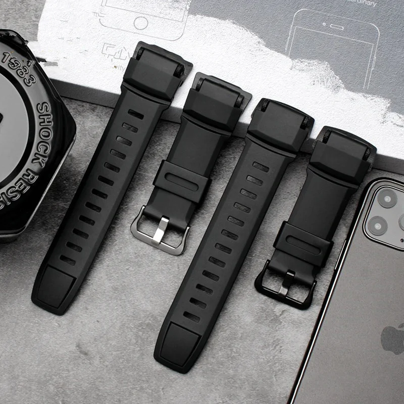 Резиновый ремешок для Casio G-shock PRW3500/2500/5100 PRG-260/270/550/250 сменный черный браслет
