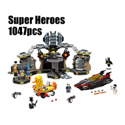 Совместим с Бэтменом 70909 07052 Супер Герои кубики на тему фильмов пещера взлома игрушки для детей строительные блоки