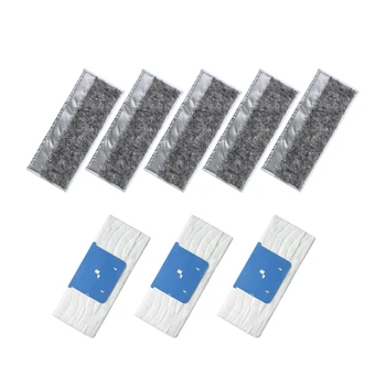 

FULL-Robot Vacuum 5 Dry Water+ 3 Disposable Mop Cloths Pad for Irobot M6 Robotic Vacuum Cleaner Parts Replacement